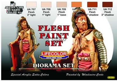 LifeColor Paint Sets Flesh Tone set (22ml x 6) : Amazon.co.uk: Home ...