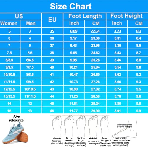 Image of Beach Water Shoes for Women Men Quick Dry Non-Slip Wide Toe Hike Barefoot Footwear for Beach Pool Aqua Swim Surf Walk