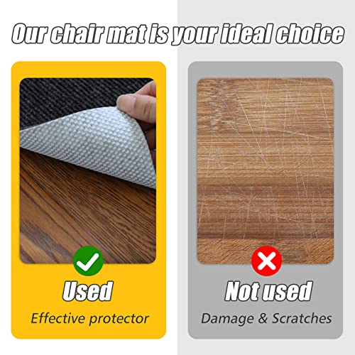 Sycoodeal-Office-Chair-Mat-for-Hardwood-Tile-FloorComputer-Gaming-Chair-MatLarge-Floor-Protector-RugAnti-SlipEasy-to-CleanBlack48x36
