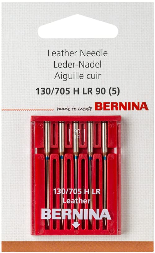 HONEYSEW Pack of 5PCS for Bernina Leather Sewing Needles 130/705 H LR 0361507001(Leather 100)