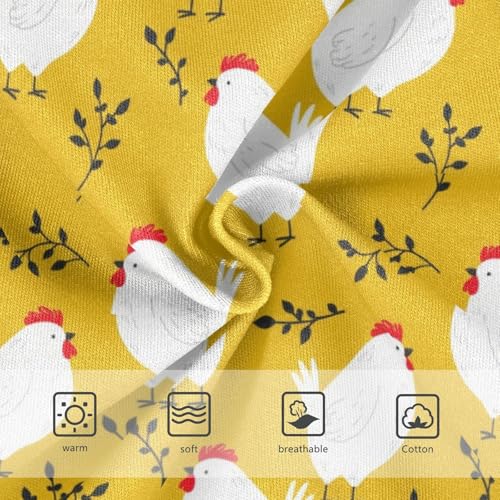 Joisal White Cartoon Chickens Yellow Girls Underwear Toddler 2t Cotton Cute Panties Girl Fancy Underpants Briefs3