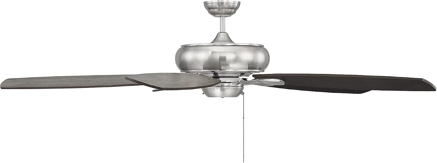 Savoy House 68-227-5RV-187 Salon Wind Star 68" 5 Blade Brushed Pewter Ceiling Fan (68" W x 16" H)