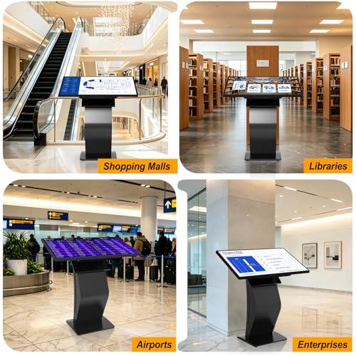 Image of 32 inches Touch Screen Kiosk, Android System, Install APP, Browser, Digital Signage Kiosk, K-Style Stand Digital Signage Display, Interactive Display Mall Navigation /Advertising /Retail Store