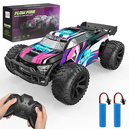 Kizeefun Ferngesteuertes Auto, RC Car für Kinder mit 360°RC Stunt Auto Rennauto, 2.4GHz Fernsteuerung Off Road Spielzeugauto, Geschenk für Jungen Mädchen