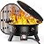 AMADA HOMEFURNISHING 24? Propane Fire Pit with Grill Grate, 58,000 BTU, Folding Legs, Propane Tank Holder, Cover, and Carry Strap, No Ignition Needed, Easy Flame Adjustment, CSA-Certified, Portable