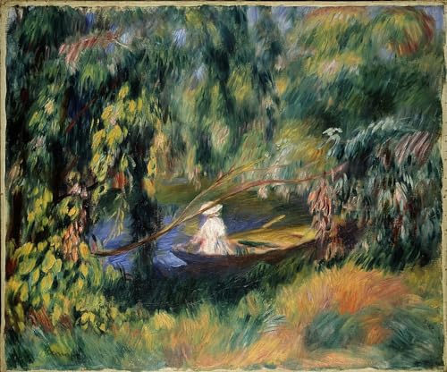 Pintura mural el barco de Renoir lienzo decorativo grande de 60x90cm