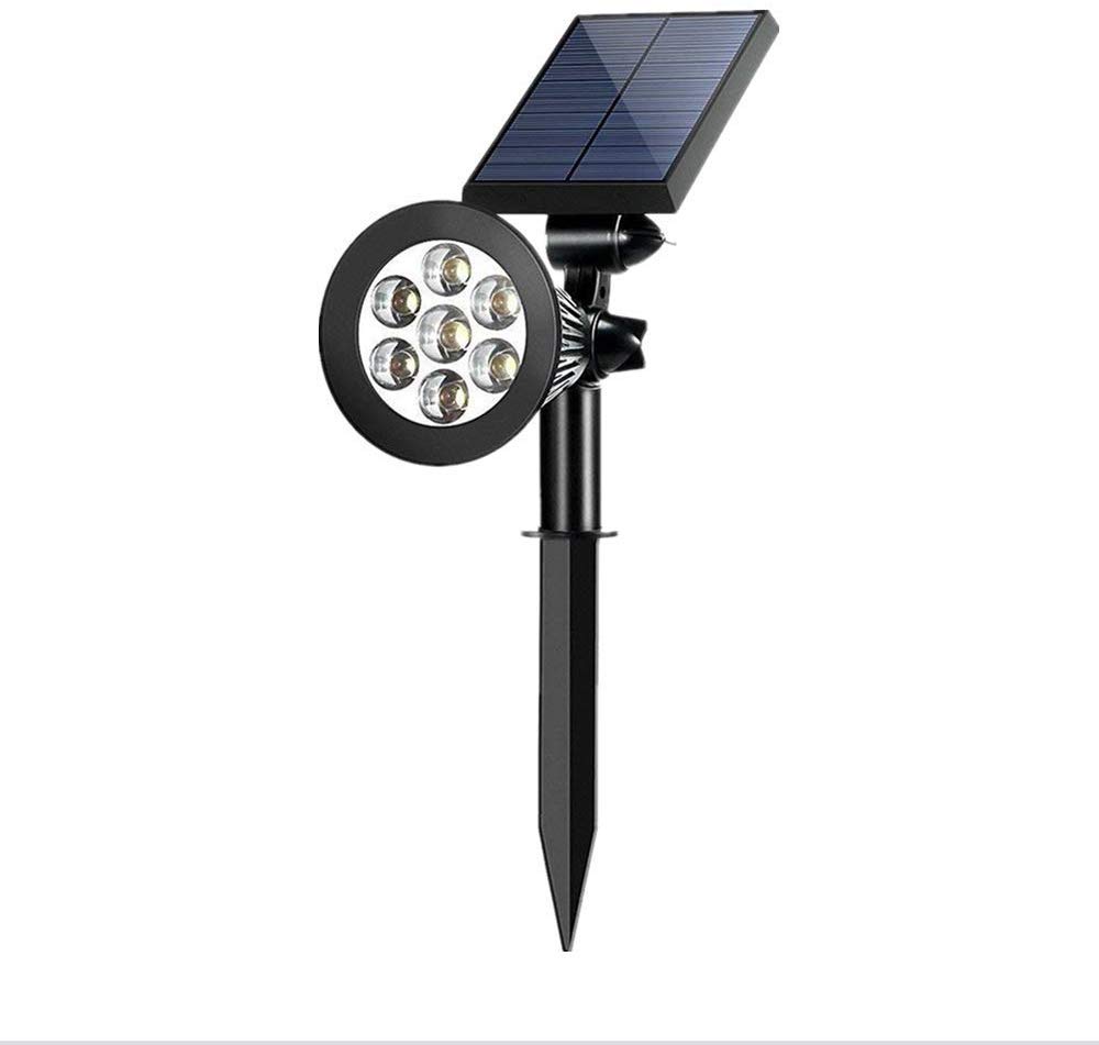 Sunklly Solar Spotlights Outdoor Waterproof Bright 7 Led 2-in-1 Adjustable Landscape Spotlights Lawn Garden Patio Deck Yard Driveway (1 Pack)