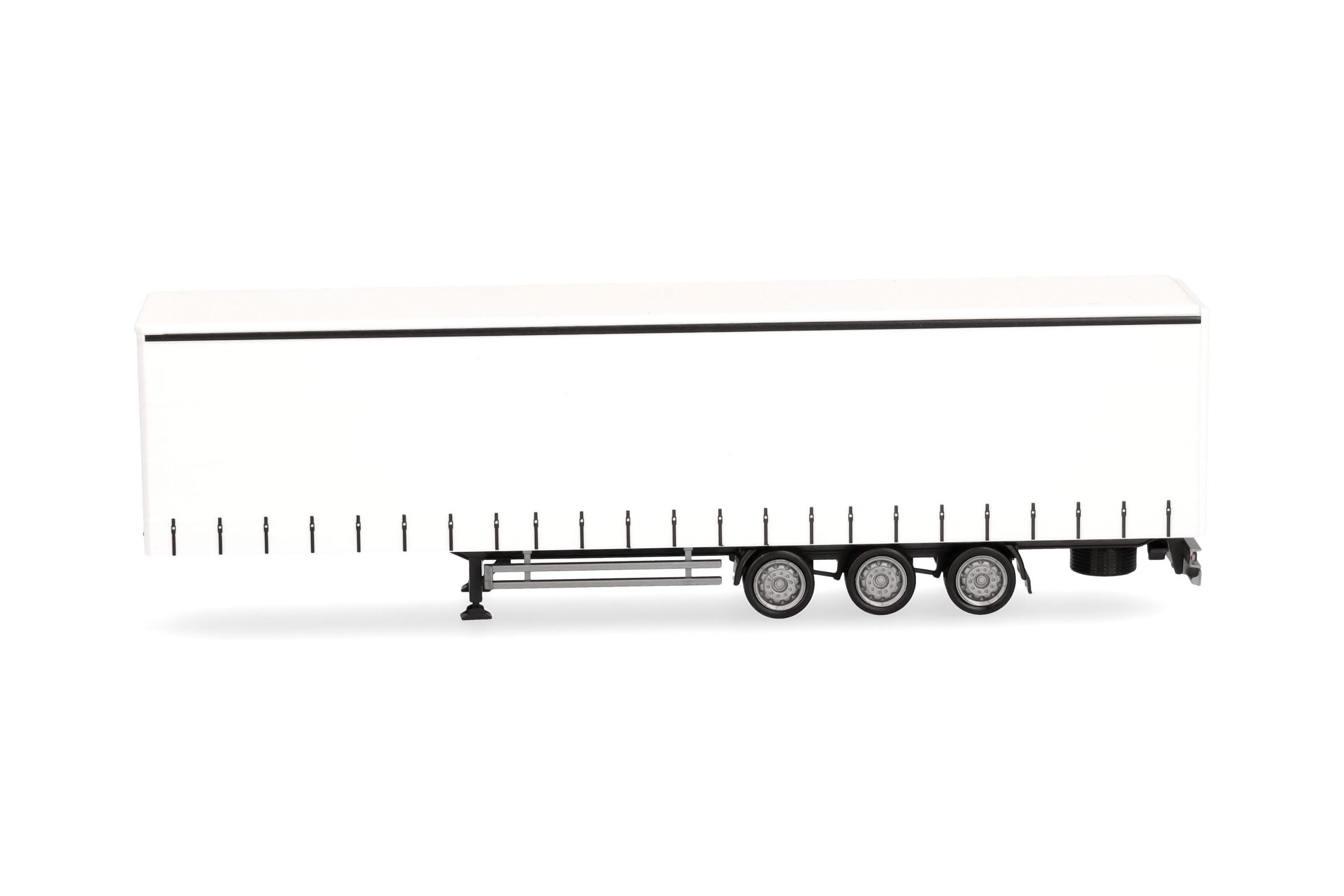 herpa Semirimorchio per tende low-liner, 3 assi, telaio in miniatura in scala 1:87, da collezione, made in Germany, plastica