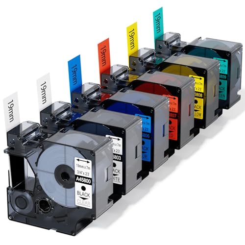 Anycolor 45013 Label Tape Replace for Dymo D1 Label Tape a45013 S0720530 | Black on White 12mm for LabelManager 160 280 420P 210D 360D PnP COLORPOP Label Maker 12 In x 23 Ft 4 Pack product thumbnail 9