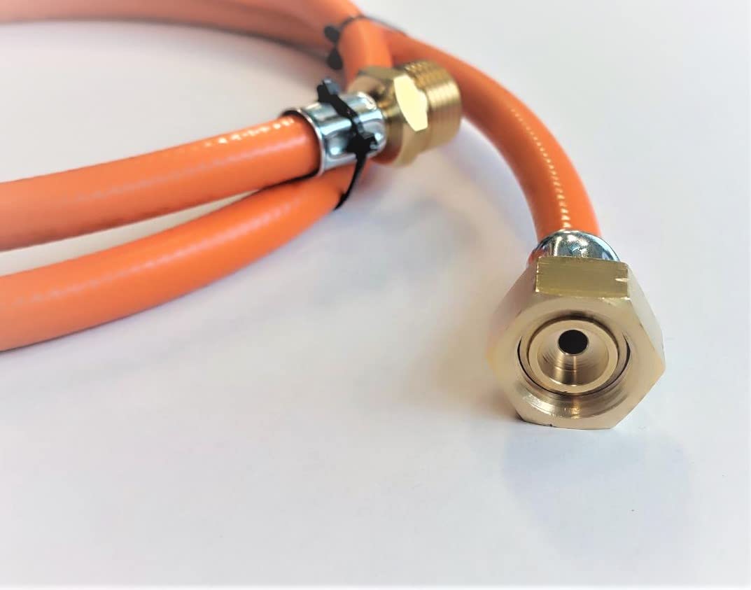 Propan Butan Gasschlauch Tankadapter Acme (Europe) 100cm (1m) | Ø9mm | 21.8" - ACME Fülladapter | Propangasschlauch | LPG Autogas | Euronozzle | Gas Hose für Autogasfahrzeuge, Camping