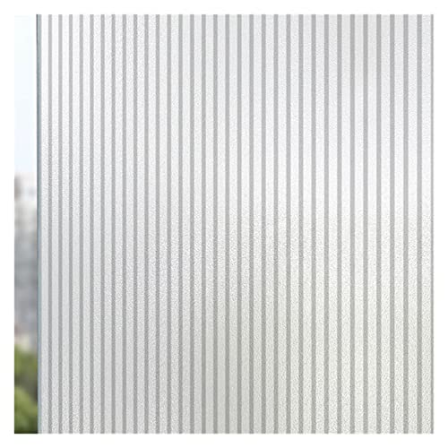 Vinilos para Cristales Pegatina de Vidrio Esmerilado for Ventana con patrón Plantas y Flores, película baño antiiluminación Opaca for Inodoro, Papel sombreado para el Hogar(Vertical Stripes,80x100cm)