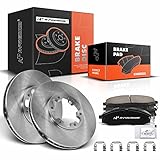 A-Premium 11.12 inch (282.5mm) Front Vented Disc Brake Rotors + Ceramic Pads Kit Compatible with Select Nissan Models - Frontier 2003-2004 3.3L, Xterra 2000-2004 2.4L 3.3L, 6-PC Set