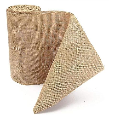 ALLOMN Mantel de Yute Natural de 10m para Decoración de Mesa Cover