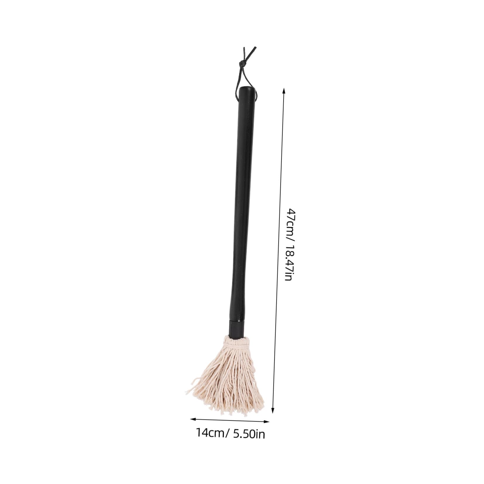 COLLBATH 2 Pack Bbq Mop Brush Set Grill Basting Mop Wooden Handle Barbecue Accessory for Sauce Oil and Marinade