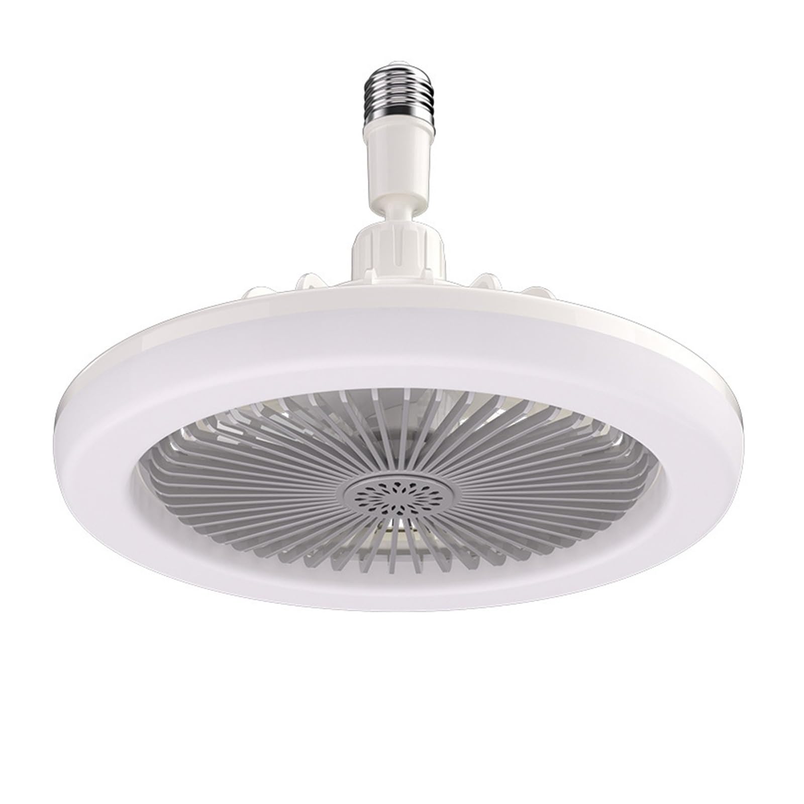 ERETYRET E27 Ceiling Fan with Lamp Light Remote Control Aromatherapy Bedroom Living Silent Cooling Quiet Cooling(Grey Remote Control)