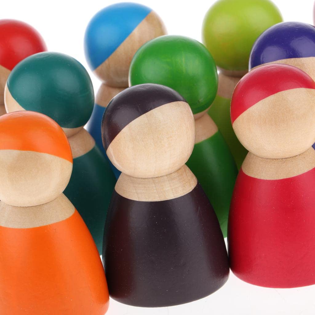 Madera, Muñecos de de Madera Coloreados