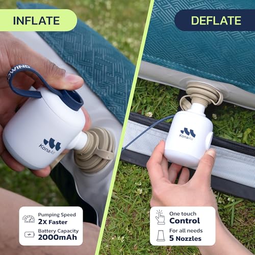 Image of Woowind Electric Air Pump, Cordless Air Mattress Pump for Pool Floats, Swimming Rings, Air Bed, Air Sofa, Rechargeable Battery Powered