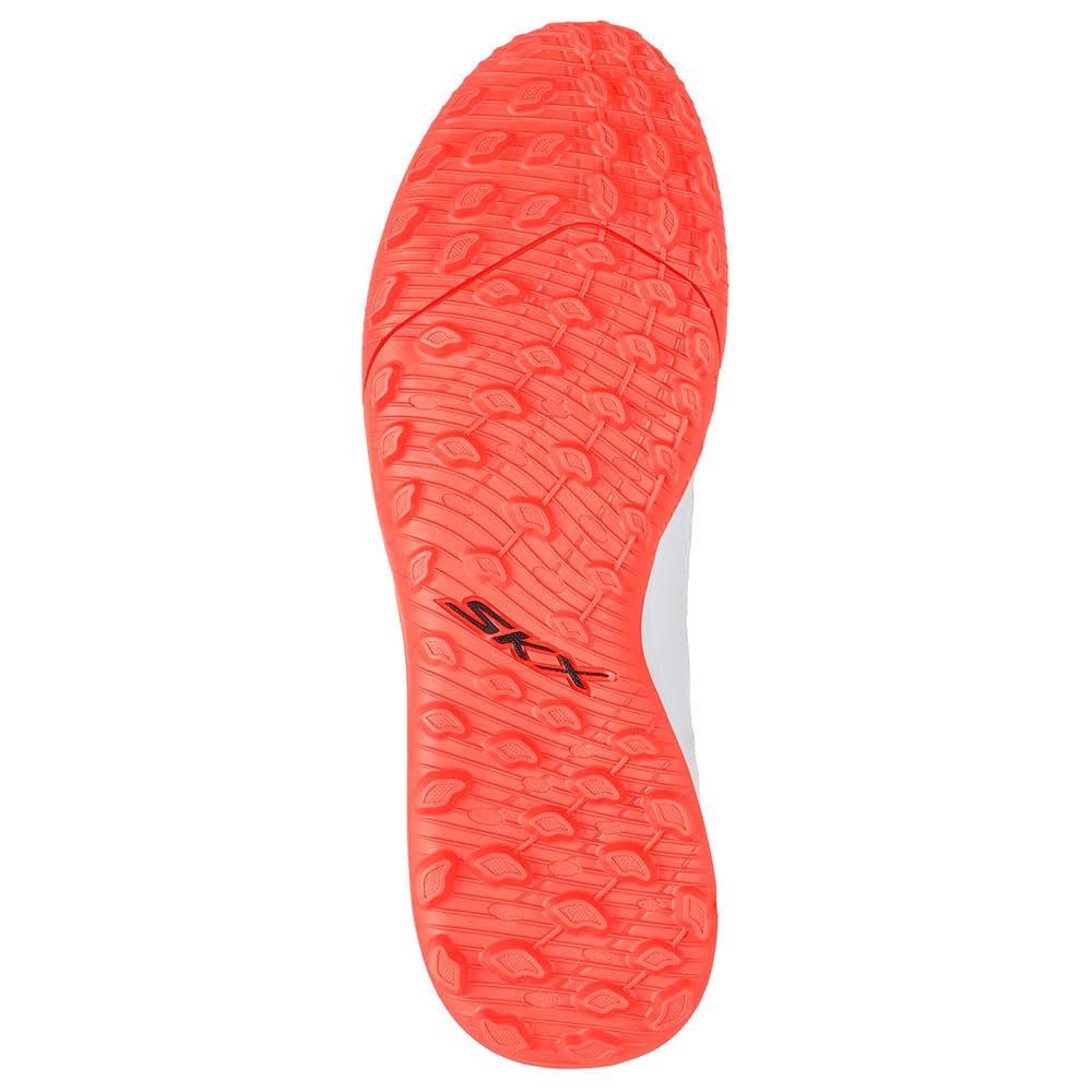Skechers Męskie buty piłkarskie SKX_2 Club TF Turf, białe syntetyczne/turkusowe syntetyczne/różowe Tr, 40 EU