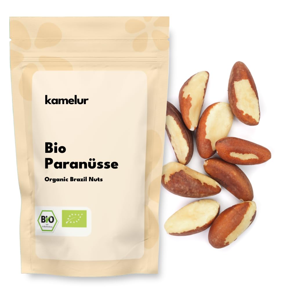 Kamelur Noci Del Brasile BIO Da Raccolta Selvatica, Noci Del Brasile Intere Dalla Bolivia, Naturali E Non Trattate 1 Kg (Confezione Da 1)