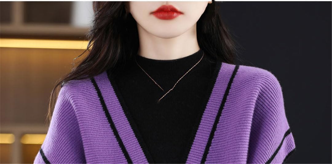 Suéter Informal para Mujer, Chaleco con Cuello En V, Cárdigans Sueltos, Suéteres De Punto Sin Mangas