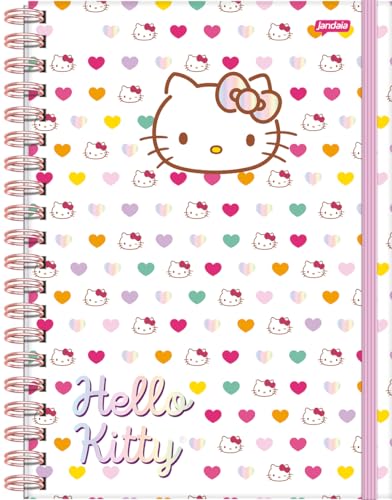 JandaIA - Caderno Neo com Pauta Inteligente Univ 1 matéria 80fls reposicionáveis - Hello Kitty