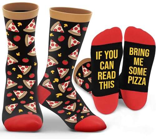 ZAGKOO Pizza Socks - Pizza Gifts for Food Lovers Christmas Food Gifts - Funny Novelty Socks for Adults Stocking Stuffers