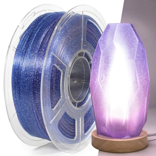 Image of 3D Printer Pla Filament HS Glitter Clear Blue+Purple for Bambu Lab AMS,AMS Lite