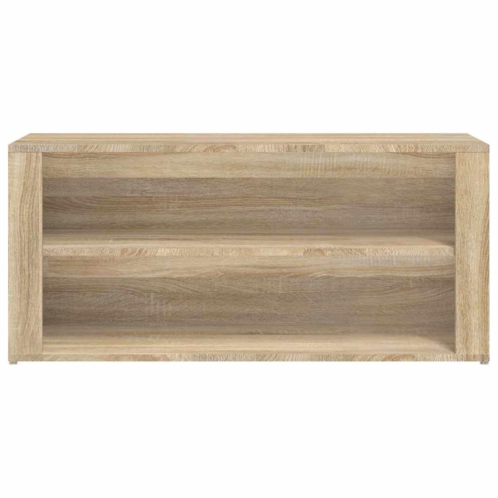Regał na buty z drewna inżynieryjnego 2 przegródki 100x35x45 cm Sonoma