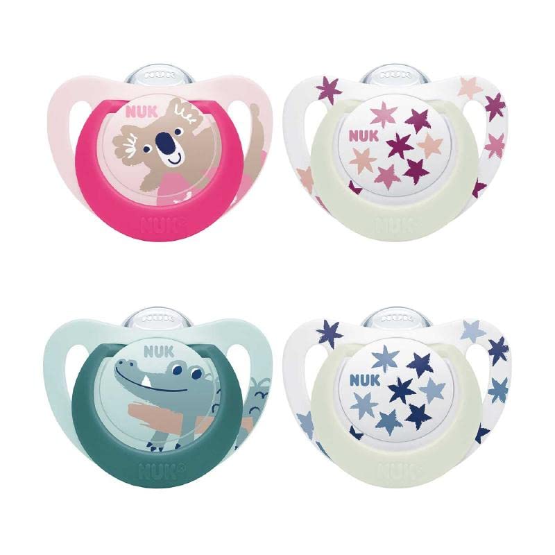 Chupete Star Day & Night de silicona 18-36, 2 unidades