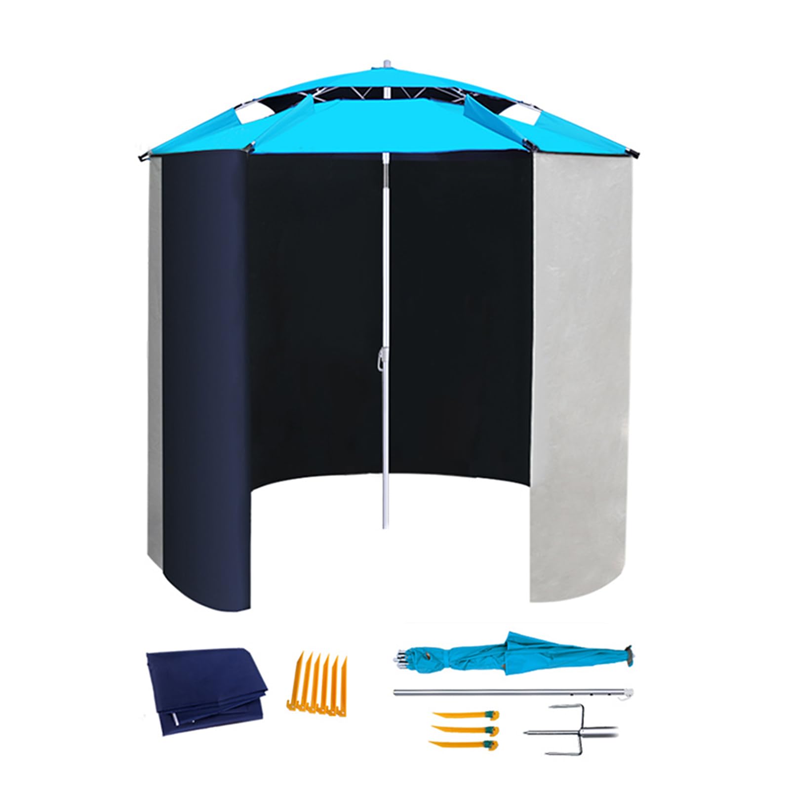 JYFZYTLL Sombrilla De Pesca Paraguas Tienda De Pesca, Toldos para Exteriores con Protección Solar, A Prueba De Lluvia, Ventilación, Inclinación De 360 ​​​​°, Sombrilla Parasol De Jardín Playa
