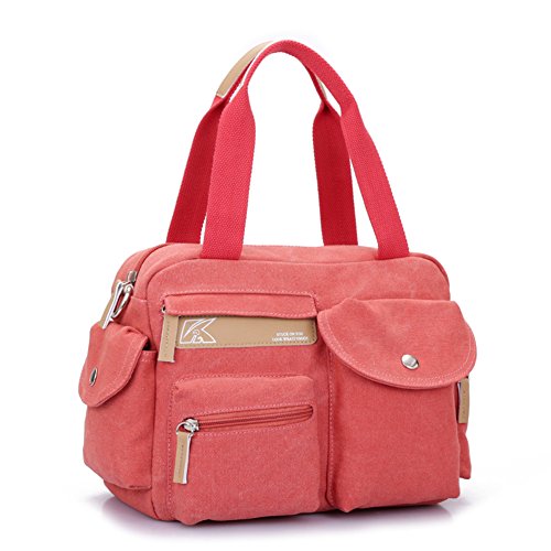 Sacs à main en toile mode rétro : grand messenger bag souple pour femme