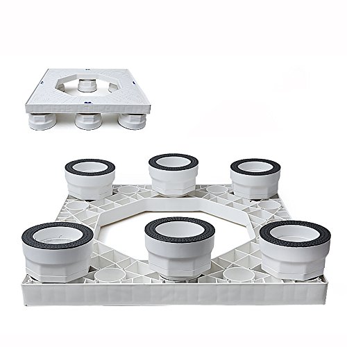 Preisvergleich Produktbild QFFL Tablett Rollenwaschmaschine-Unterseite / bewegliche eingebettete Flaschenzug-Haltewinkel- / weiße Geräte erhöhen Rahmen Elektrische dedizierte Basis (Farbe : B, größe : 50CM)