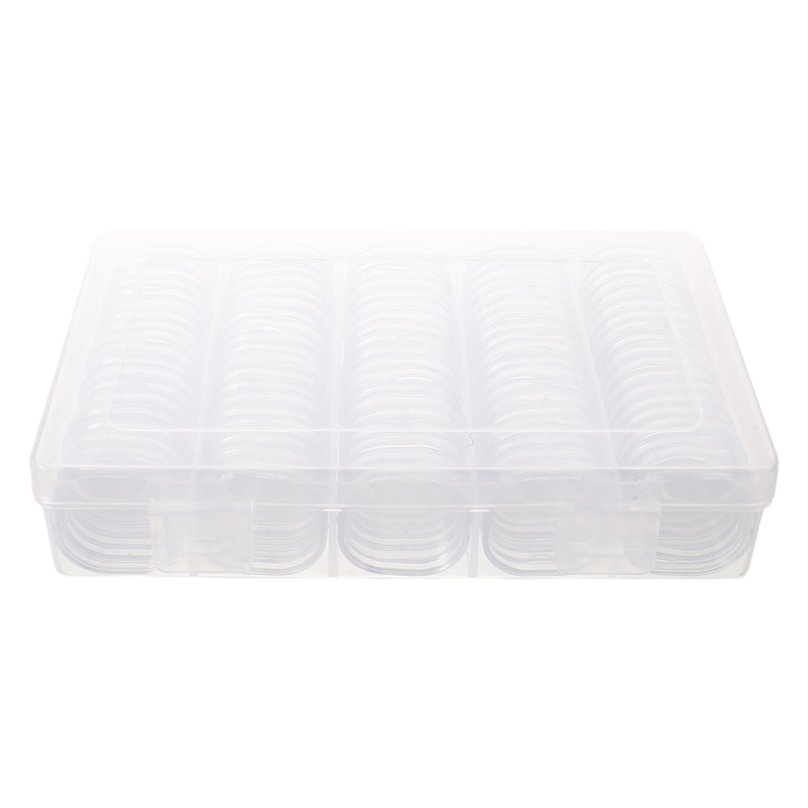 Cápsulas para monedas de 1 pulgada y organizador de plástico transparente