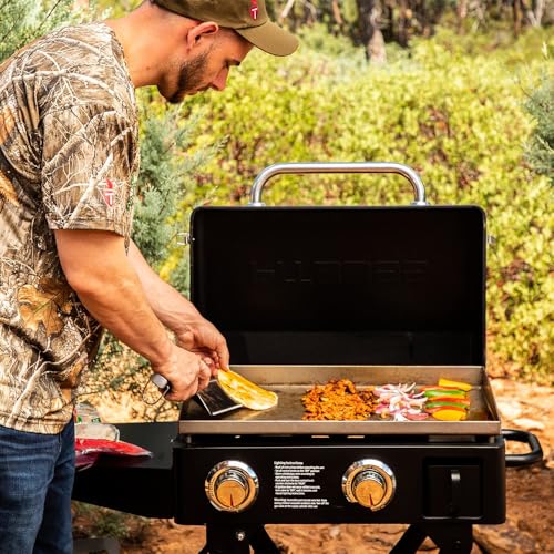Pit Boss PB2BSPS Gas Griddle, 2 Burner with Folding Legs, Black - Thumbnail 5