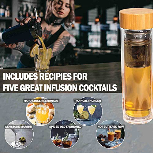 Liquor Quik Infusion Kit | Diy Cocktail Mixes | Make Your Own Unique Infused Alcohol With 5 Infuser Making Flavors | Bourbon Whiskey | Rum | Tequila | Vodka | Gin | Bartender Gifts For Men And Women #TOP3