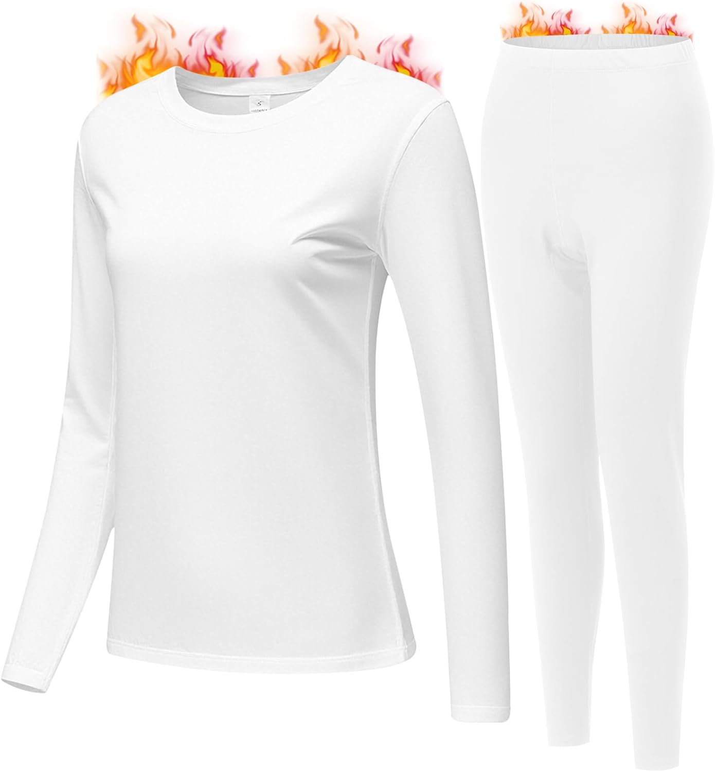 JZCreater Women Thermal Underwear Set, Long Johns Base Layer Top & Bottom, Women Soft Pajama Set for Cold Weather