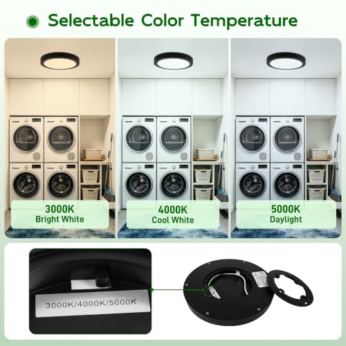 Image of hykolity 7 Inch Selectable CCT LED Round Flat Panel Light,1500LM