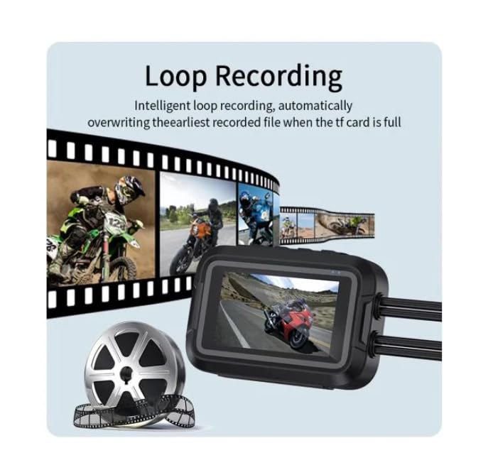 Podwójny rejestrator motocyklowy 1080P przedni widok z tyłu HD 1080P motocyklowy rejestrator wideo ekran IPS WiFi motocykl DVR kamera samochodowa czarna skrzynka