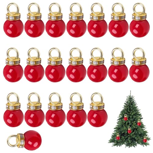 Miniatur Weihnachtsdeko 20 Stück – Deko Kugeln für Puppenhaus...