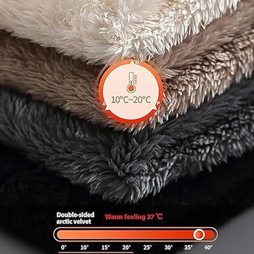 Qozys Fluffy Hoodie, Qozys Mens Fuzzy Sherpa Hoodie, Loose Cozy Long Sleeve Winter Hooded Outwear3