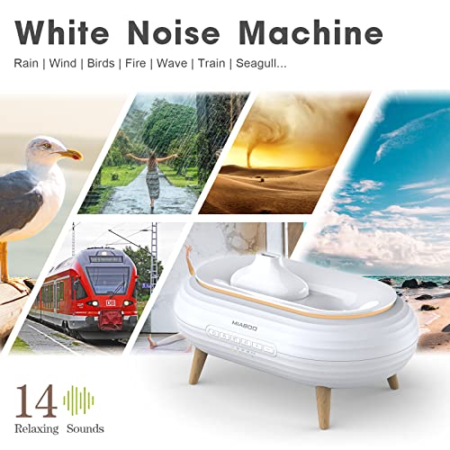 Oval Diffusers For Essential Oils Large Room, 6×10Ml Aromatherapy Oils, 350Ml Ultrasonic Cool Mist Humidifier With Speaker, White Noise Machine, Waterless Auto Shut-Off, Led Night Light #TOP3