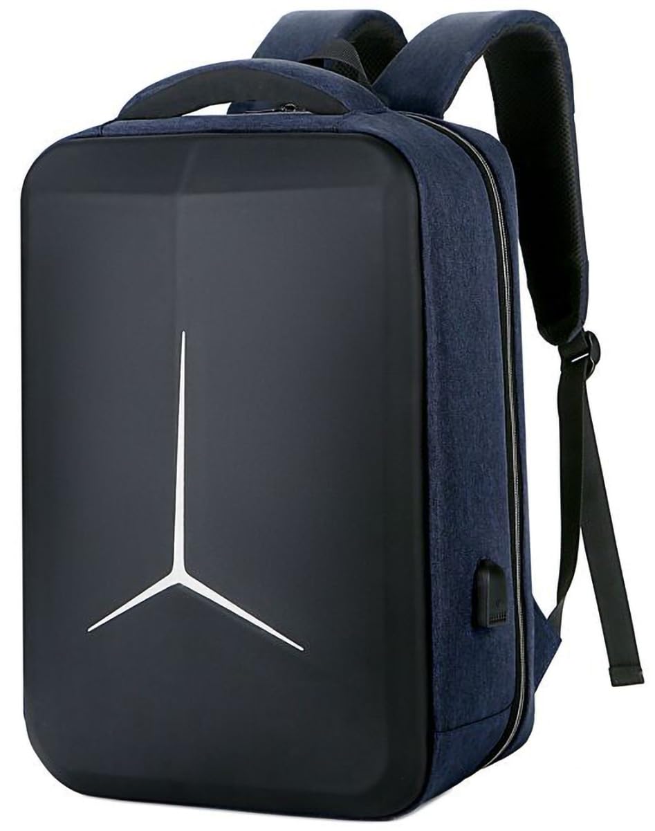 ORILOOSEN Hard Shell Business Backpack Travel Laptop backpack USB port backpack Daily laptop backpack Waterproof travel backpack (Blue)