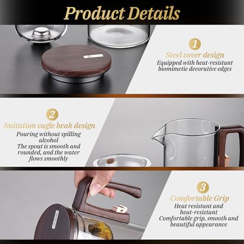 Théière en verre de haute qualité artisanale avec finitions épurées durables - 6