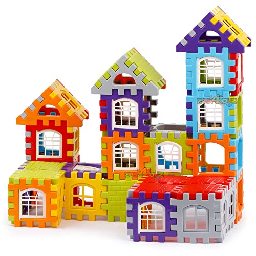Image of Zest 4 Toyz Building Blocks Puzzle Set Early Learning Educational Construction Activity Game Toys for Kids Boys Girls (72 Pcs)