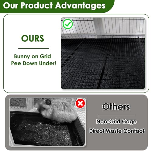 image for nicedday Bunny Hutch Indoor Rabbit Cage Outdoor 2-Story Rabbit House w