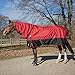 Equinavia Norse Lightweight 100g Fill Horse Rain Blanket | Waterproof Turnout Sheet - Black - 66 in - Equestrian Red - 69 in