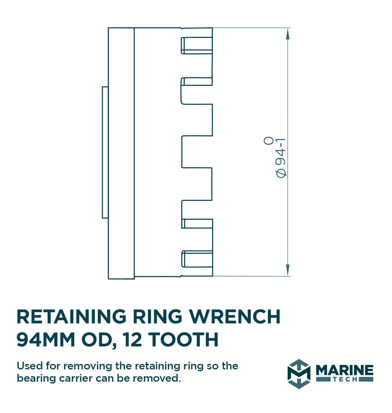 Amazon.com: Marine Tech Tools Retaining Ring Wrench 94mm OD