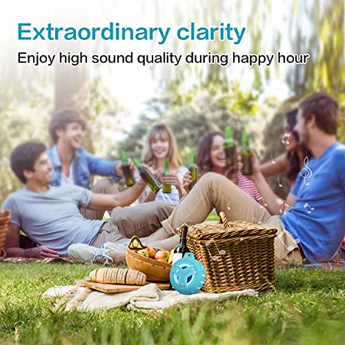 Image of EBODA Shower Speaker Bluetooth Waterproof Portable Teen Boy Girl Gift Ideas | IPX7 Wireless Small Speakers, 24H Playtime with RGB Light for Kids, Travel, Camping Gear, River Floating Essentials-Sky Blue