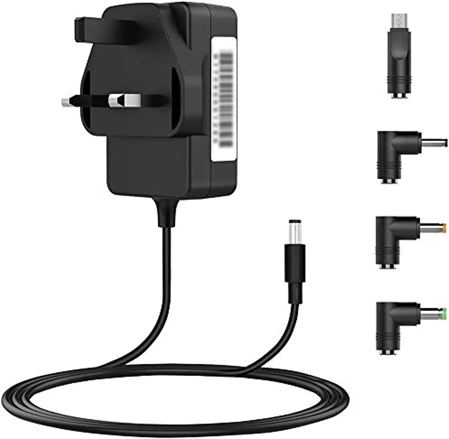 5V 3A AC Power Adapter, Universal DC Supply (Compatible with 2.5A / 2A / 1A) with 4 Selectable Tips for Kindle Fire Tablet, USB-HUB, Nextbook, Bluetooth Speaker, and Most 5V Devices