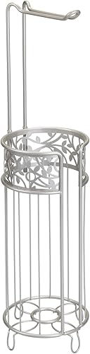 Miniatura 7 de mDesign Soporte de rollo de papel higiénico de acero, organizador y dispensador para baño y organización del hogar, capacidad para 3 rollos de papel